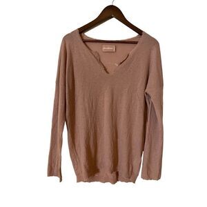 Zadig & Voltaire Womens Medium 100% Cashmere Celsa Sweater Brown Long Sleeve
